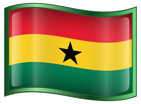 Ghana flaggikonen — Stock vektor