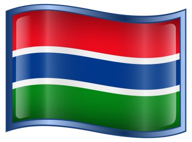 Gambia Flag Icon. clipart