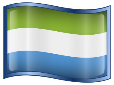 Sierra Leone Flag icon. clipart