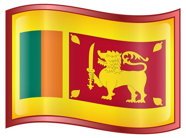 Het pictogram van de vlag van Sri lanka. — Stockvector