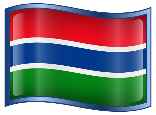 Ícone da bandeira da Gâmbia . — Vetor de Stock