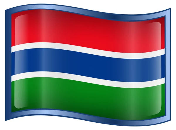 stock vector Gambia Flag Icon.