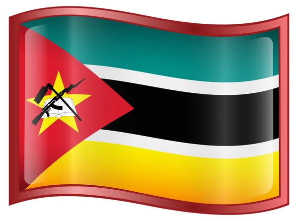 Εικονίδιο σημαία της Μοζαμβίκης. — Διανυσματικό Αρχείο