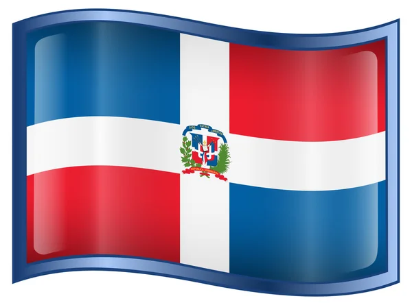 Dominikanska republiken flaggikonen. — Stock vektor