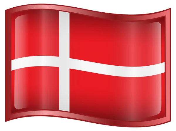 Значок датского флага . — стоковый вектор