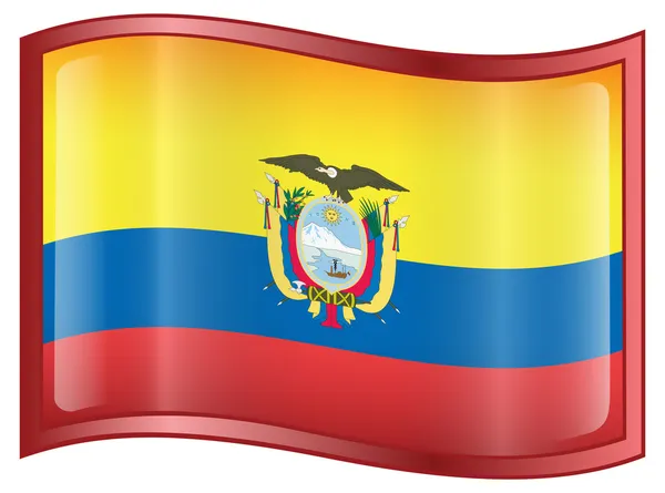 エクアドルの旗のアイコン. — ストックベクタ