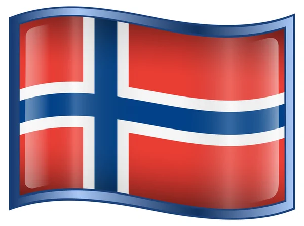 挪威国旗图标. — 图库矢量图片