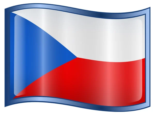 Чеська-прапор іконку . — стоковий вектор