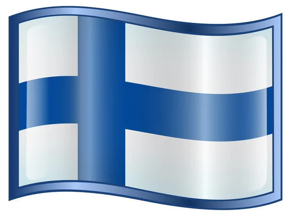 Значок флага Финляндии . — стоковый вектор