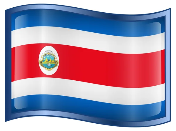 コスタリカの旗のアイコン. — ストックベクタ