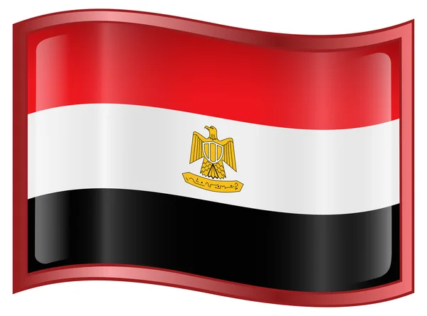 Egypten flaggikonen. — Stock vektor