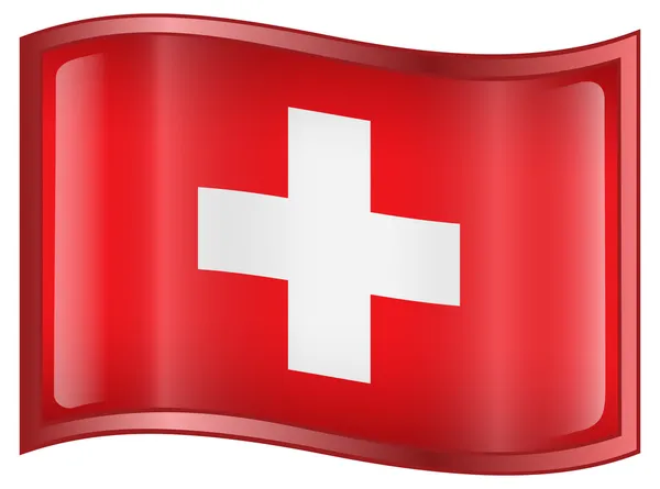 スイス連邦共和国の旗のアイコン. — ストックベクタ