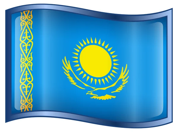 カザフスタンの旗のアイコン. — ストックベクタ