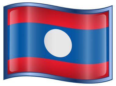 Laos Flag icon. clipart