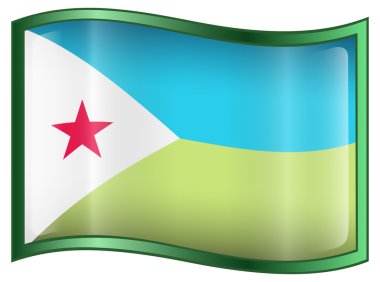 Djibouti Flag icon. clipart