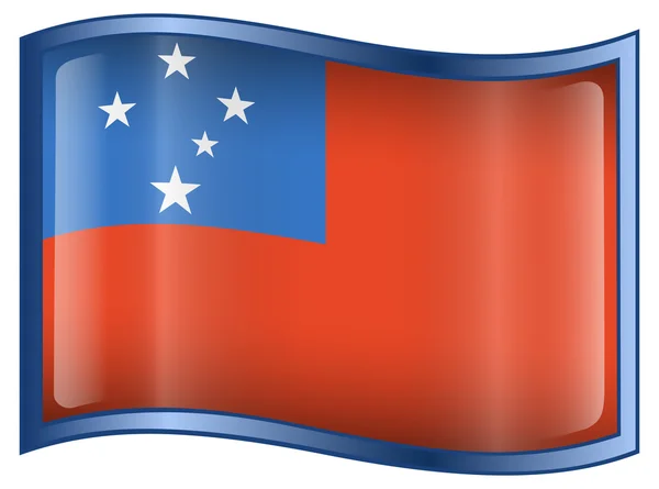 Bandera de Samoa icono — Vector de stock