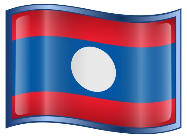 Ikonę flagi Laosu. — Wektor stockowy