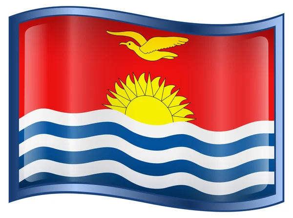 Het pictogram van de vlag van Kiribati. — Stockvector