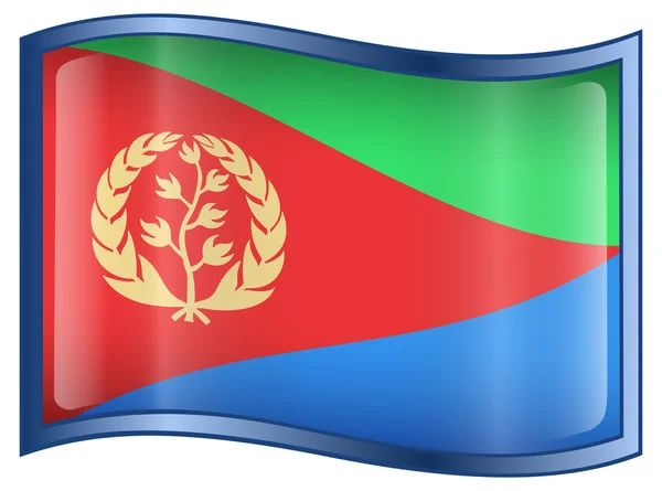 Значок прапорця Еритреї . — стоковий вектор