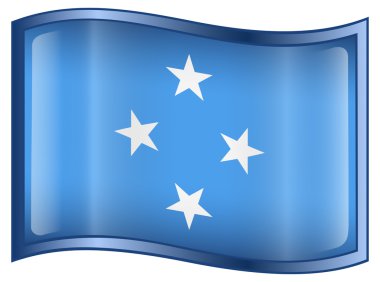 Micronesia Flag icon. clipart
