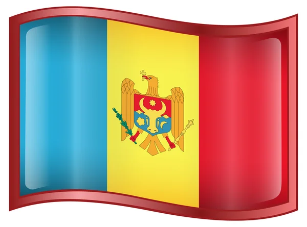 Moldova bayrağı simgesi. — Stok Vektör