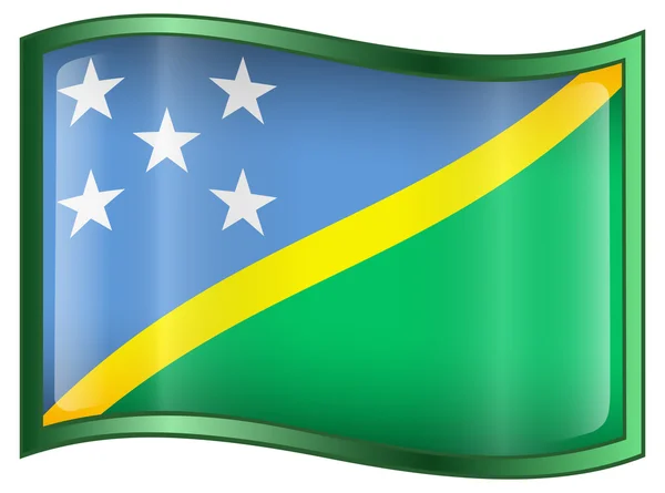 Ilhas Salomão Ícone da bandeira . — Vetor de Stock