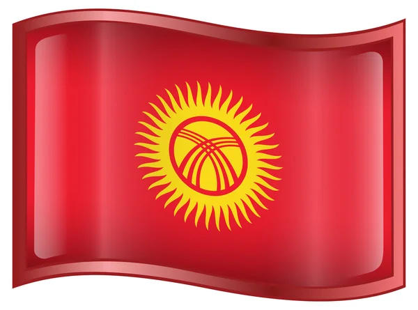 Kirgizistan flaggikonen. — Stock vektor
