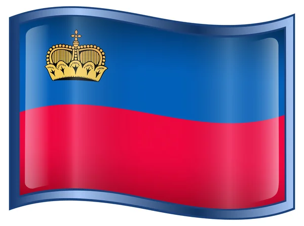 Lichtenštejnská vlajka ikonu. — Stockový vektor
