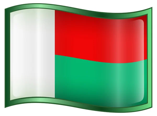 Het pictogram van de vlag van Madagaskar. — Stockvector