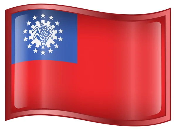 ミャンマーの旗のアイコン. — ストックベクタ