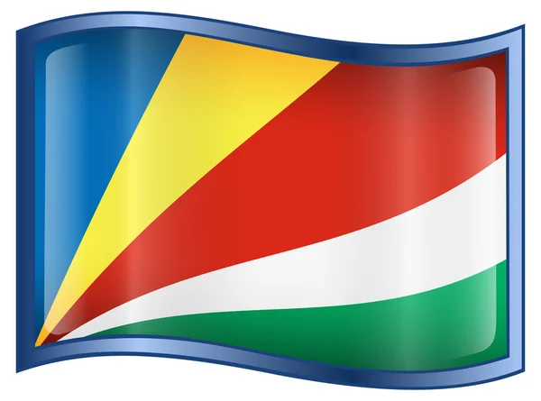 Seychelle-szigetek zászló ikonra. — Stock Vector