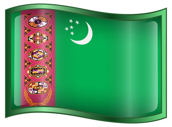Turkmenistan Flag icon — Stock Vector