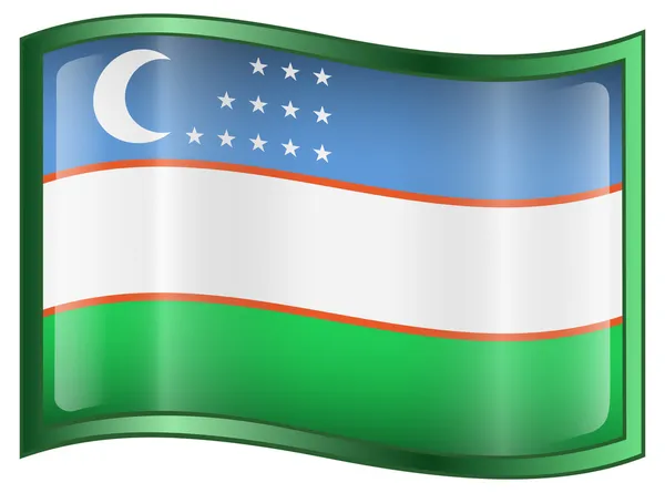 Ícone da bandeira do uzbequistão . —  Vetores de Stock