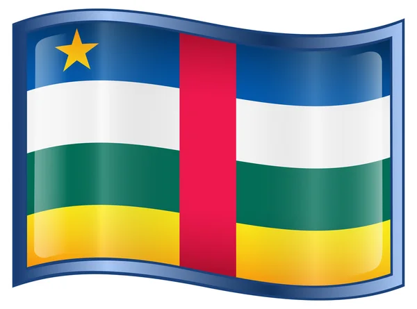 中央アフリカ共和国の旗のアイコン. — ストックベクタ