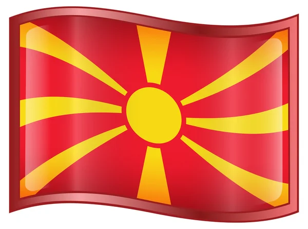 Значок прапорця Македонія . — стоковий вектор