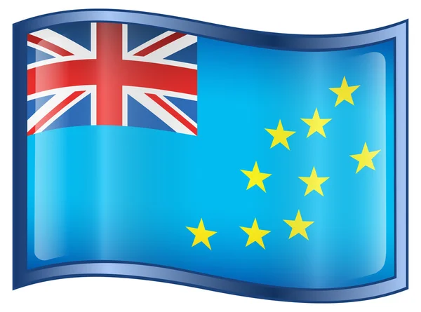 Icône drapeau Tuvalu . — Image vectorielle
