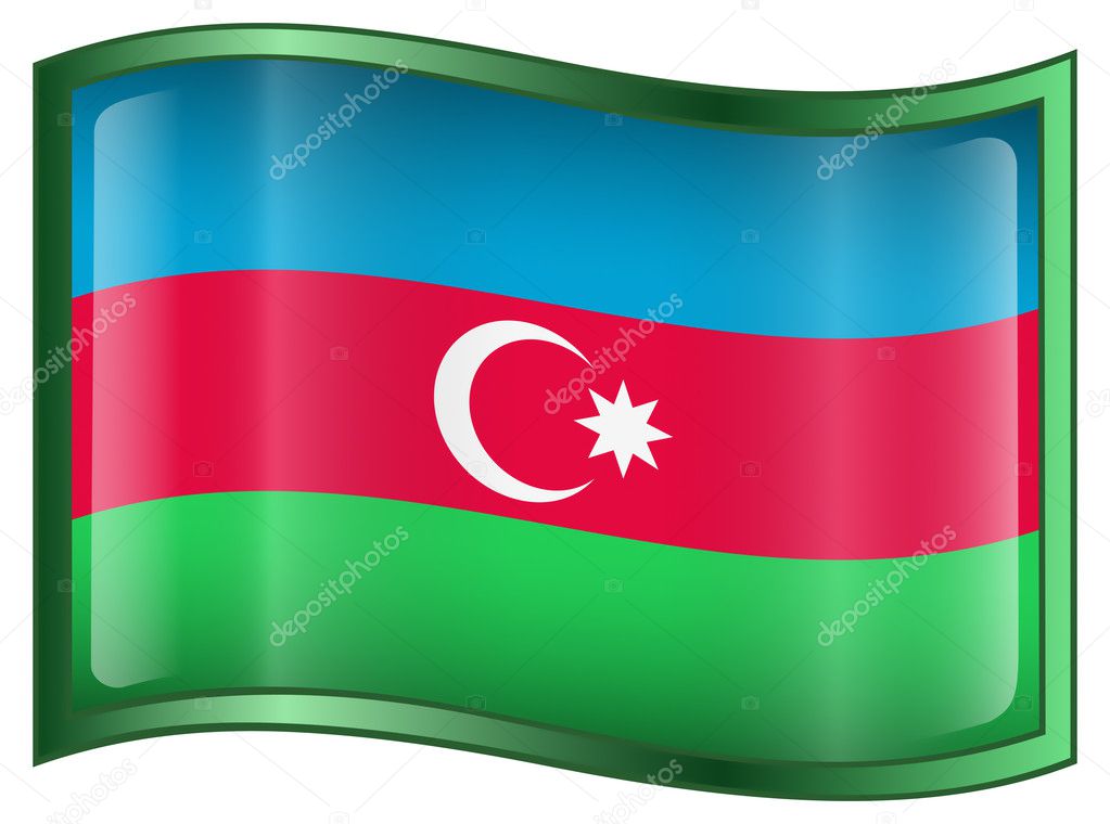 Azerbaijan Flag icon. — Stock Vector © zeffss #2681200