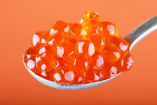 stock image Caviare on the spoon