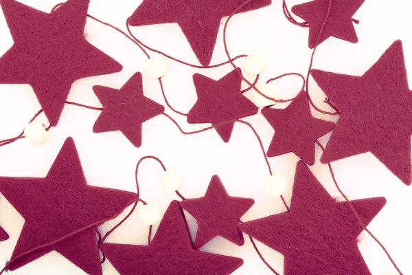 Vilt vakantie rode sterren geïsoleerd op het w — Stockfoto
