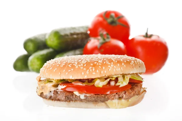 Hamburger con verdure — Foto Stock