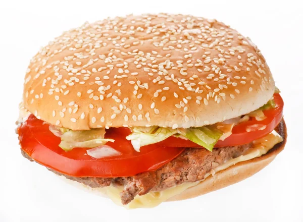 Hamburger on the white — Stock Photo, Image