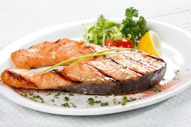 Salmon steak clipart