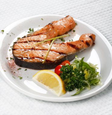 Salmon steak clipart