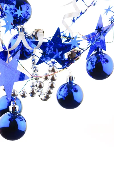 Natale palle blu — Foto Stock