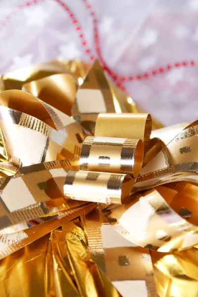 Gold christmas present — Stock Photo, Image