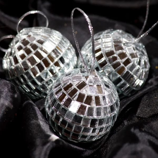 Bolas de Natal de prata — Fotografia de Stock