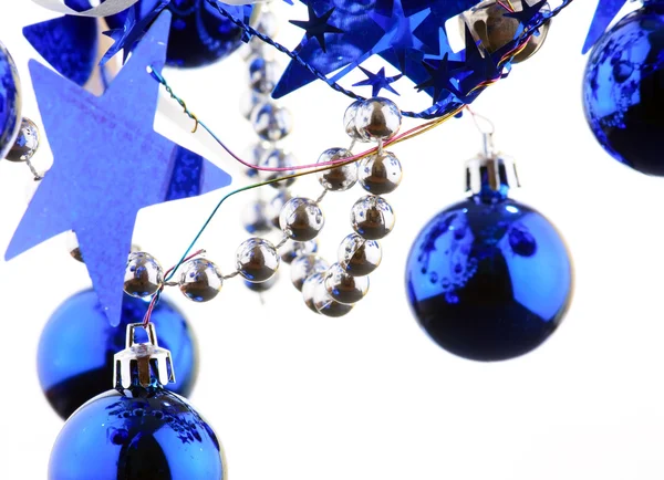 蓝色圣诞球 — 图库照片