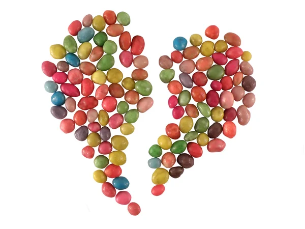 Słodkie cukierki złamane serce — Zdjęcie stockowe