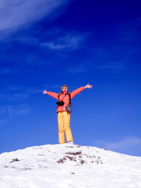 On the top of mountain — Stock Photo, Image