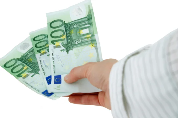 Euro in hand — Stock Photo, Image